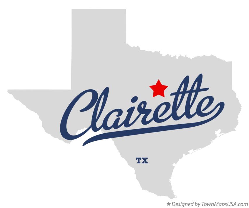 Map of Clairette Texas TX