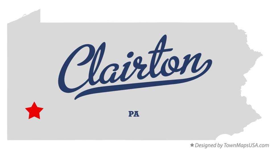 Map of Clairton Pennsylvania PA