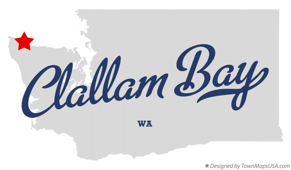 Map of Clallam Bay Washington WA