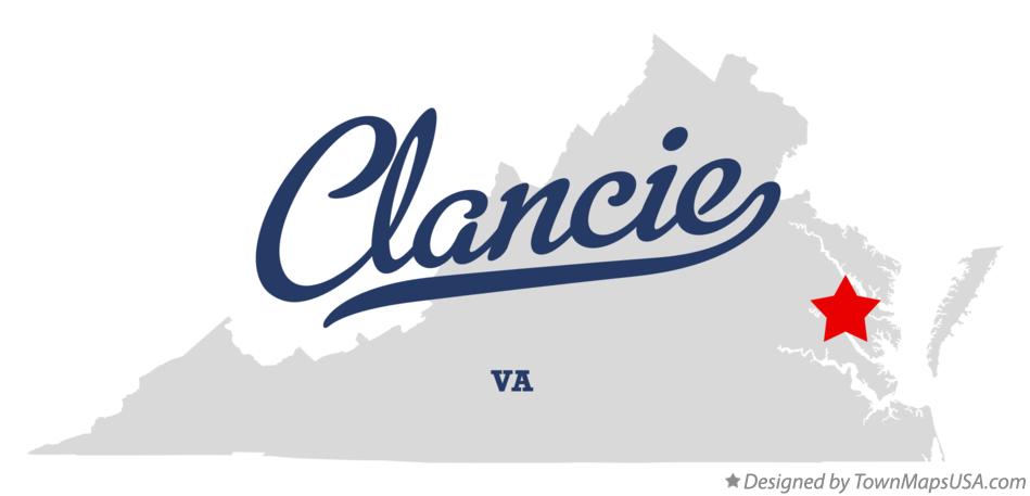 Map of Clancie Virginia VA
