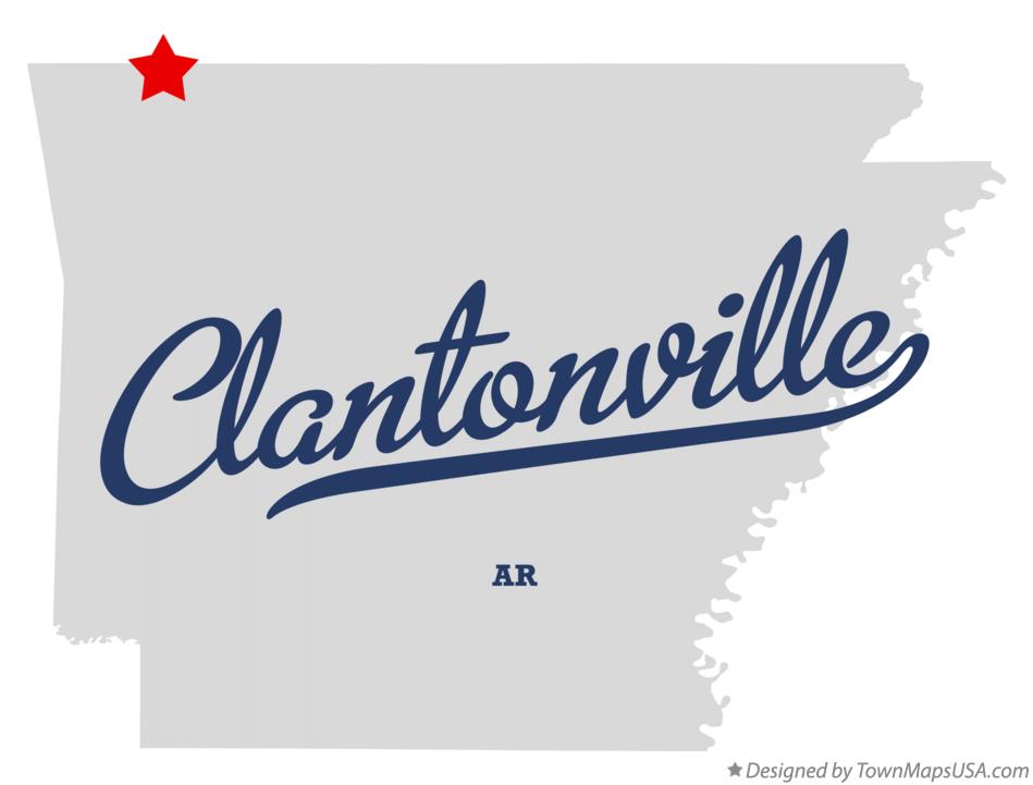 Map of Clantonville Arkansas AR
