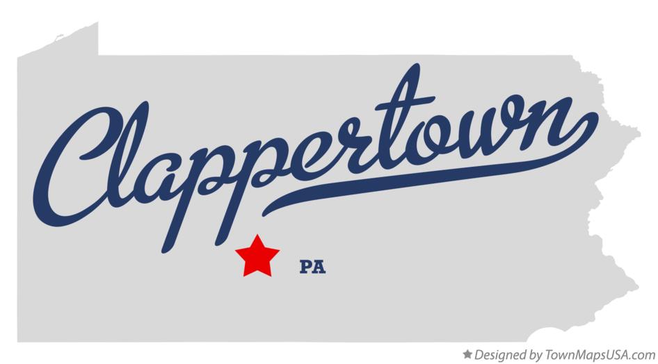 Map of Clappertown Pennsylvania PA