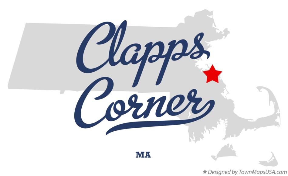 Map of Clapps Corner Massachusetts MA