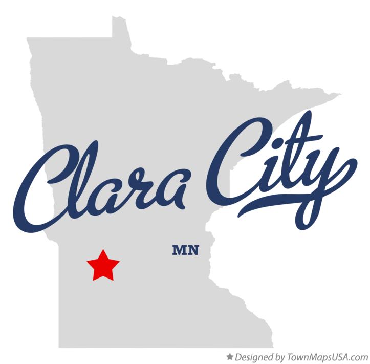 Map of Clara City Minnesota MN