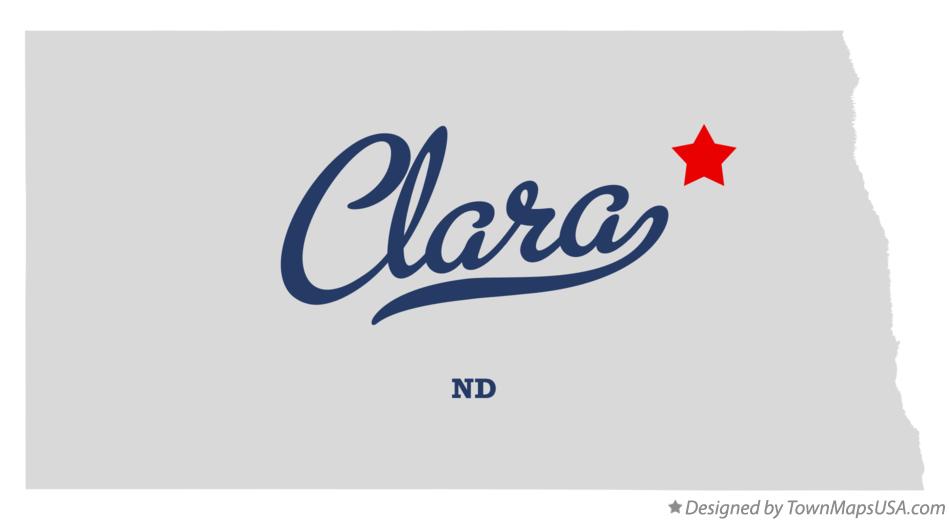 Map of Clara North Dakota ND