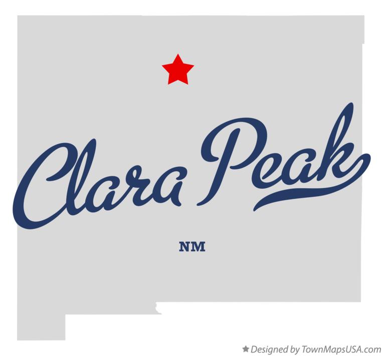 Map of Clara Peak New Mexico NM