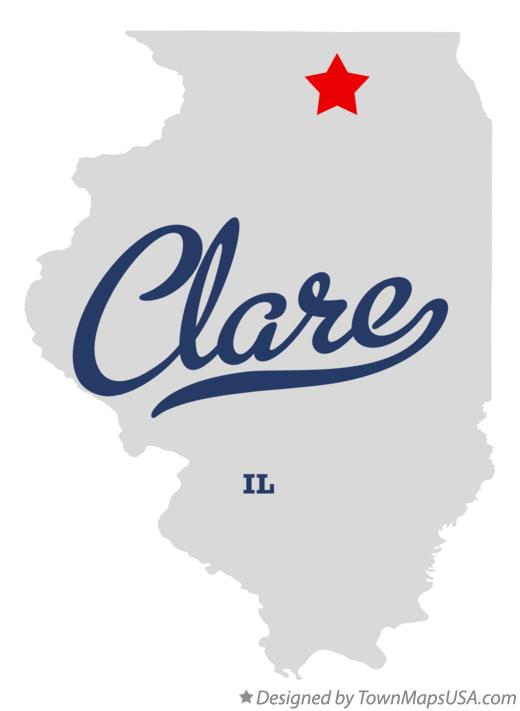Map of Clare Illinois IL