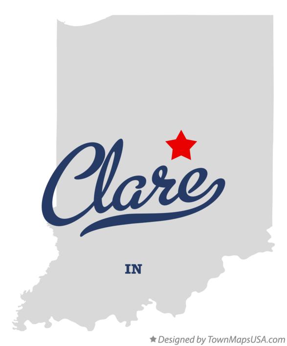 Map of Clare Indiana IN