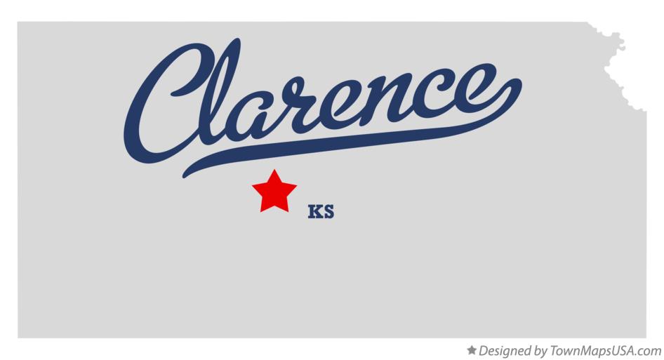 Map of Clarence Kansas KS