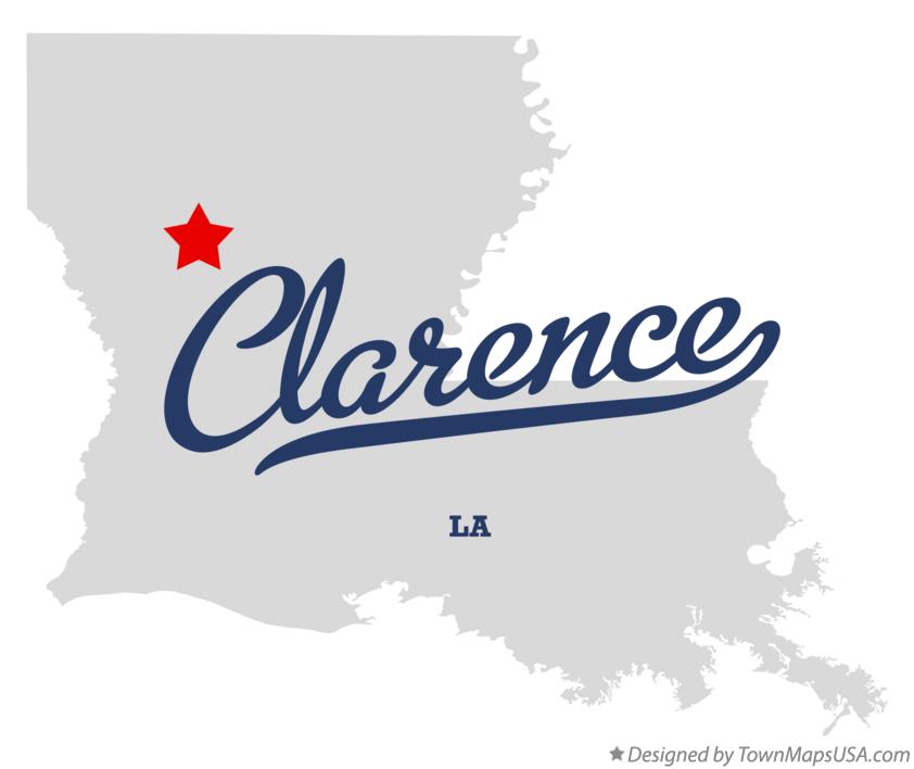Map of Clarence Louisiana LA