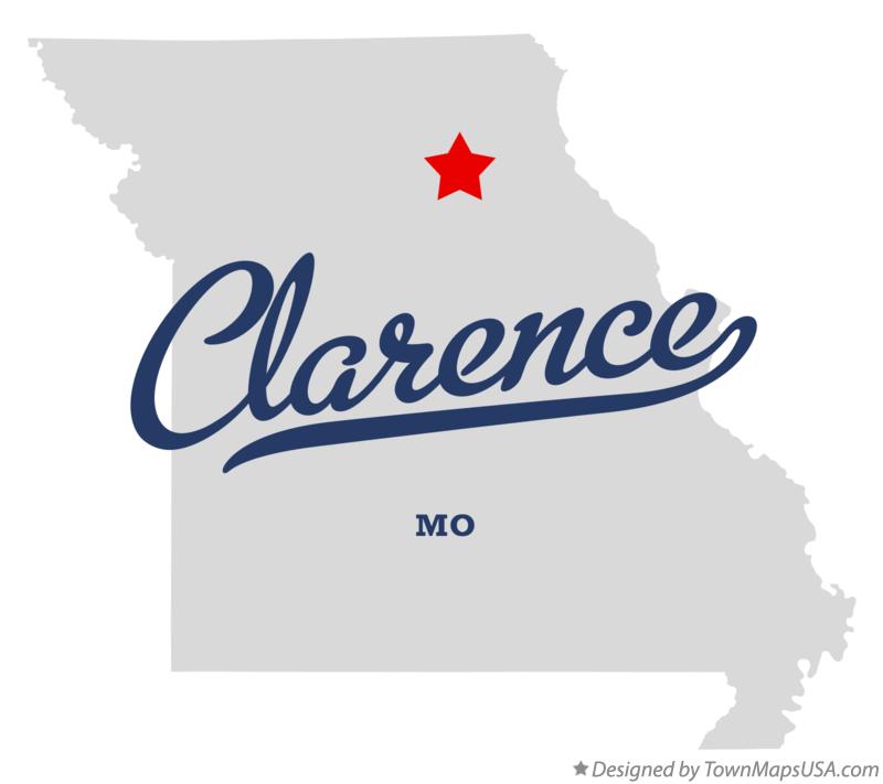 Map of Clarence Missouri MO