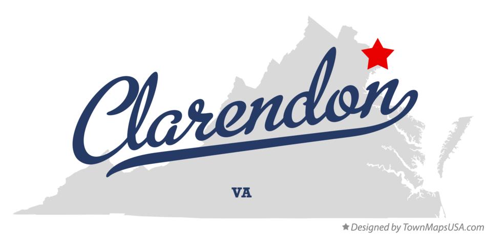 Map of Clarendon Virginia VA