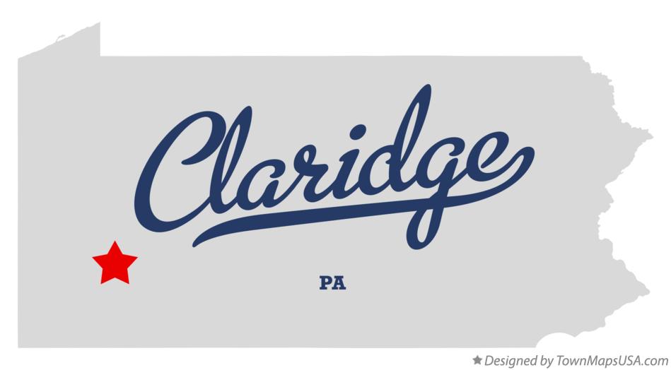 Map of Claridge Pennsylvania PA