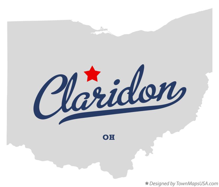Map of Claridon Ohio OH