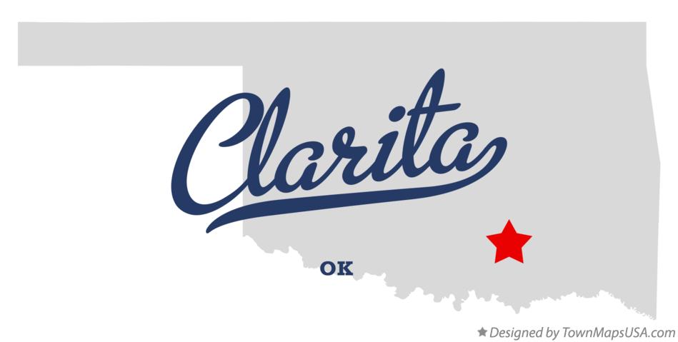 Map of Clarita Oklahoma OK