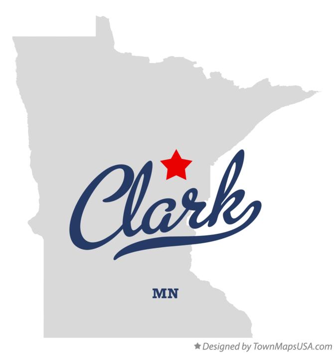 Map of Clark Minnesota MN