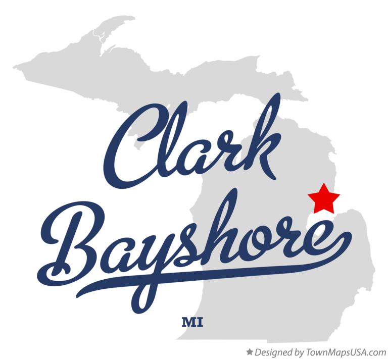 Map of Clark Bayshore Michigan MI