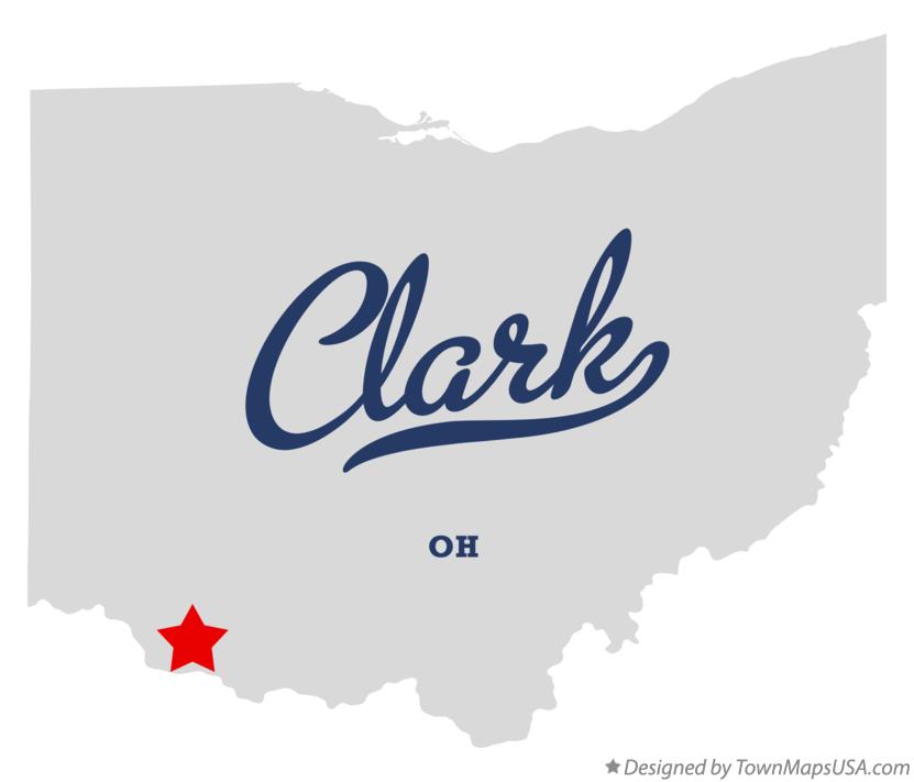 Map of Clark Ohio OH