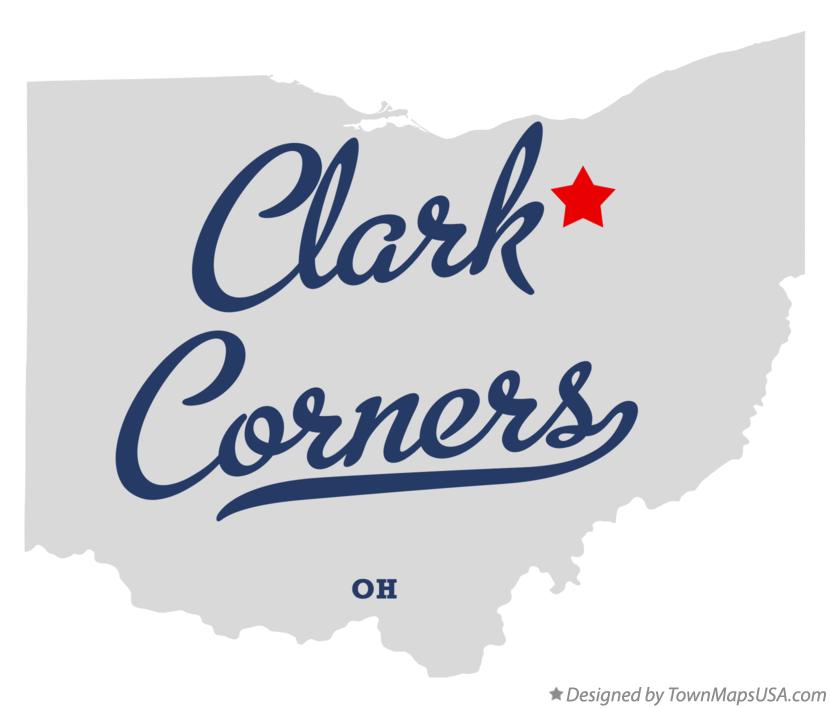 Map of Clark Corners Ohio OH