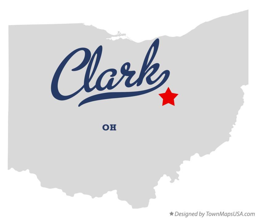 Map of Clark Ohio OH