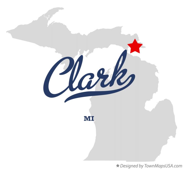 Map of Clark Michigan MI