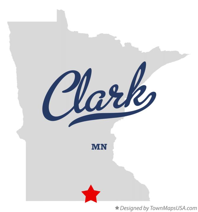 Map of Clark Minnesota MN