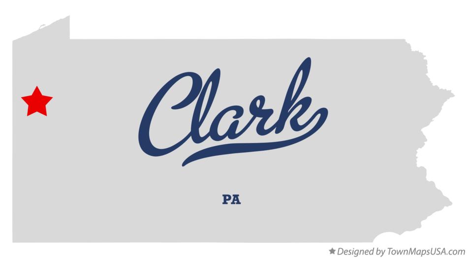 Map of Clark Pennsylvania PA