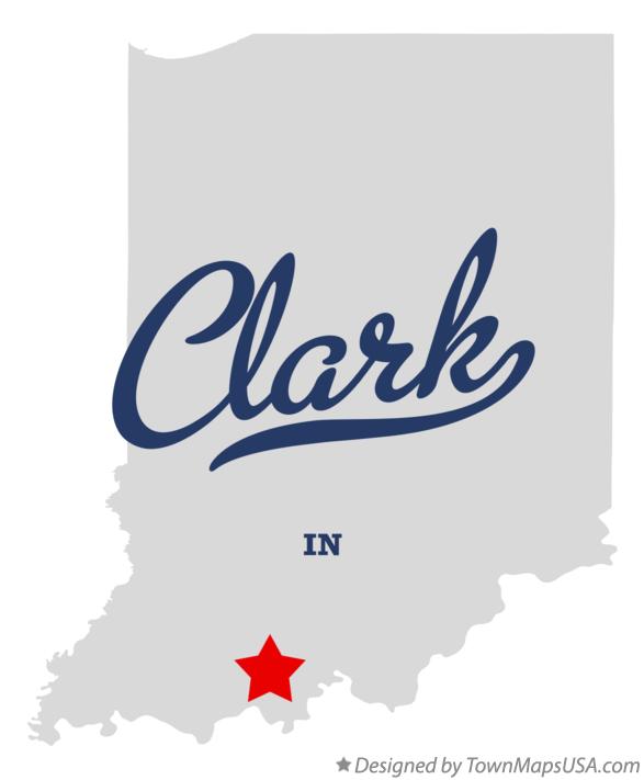 Map of Clark Indiana IN