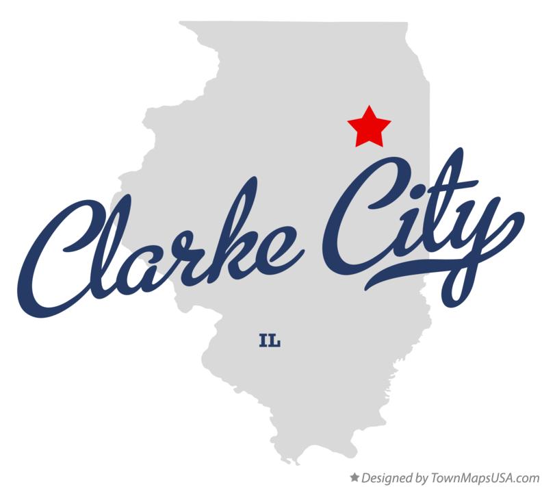 Map of Clarke City Illinois IL