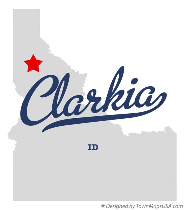 Map of Clarkia Idaho ID