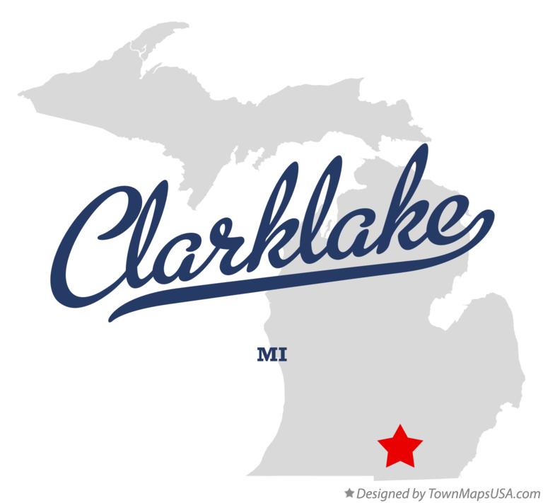 Map of Clarklake Michigan MI