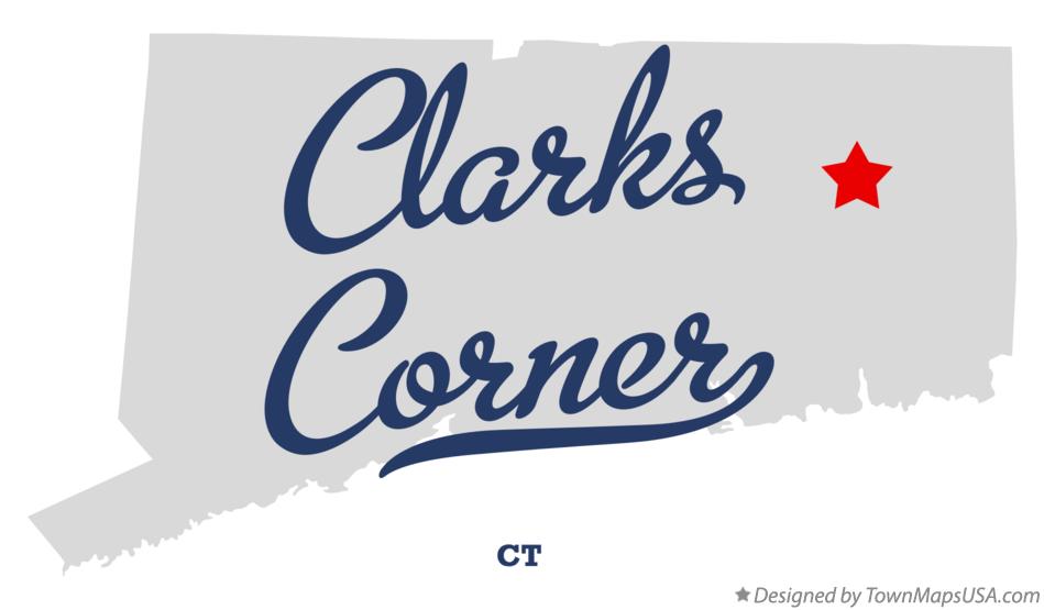 Map of Clarks Corner Connecticut CT
