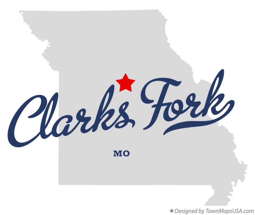 Map of Clarks Fork Missouri MO