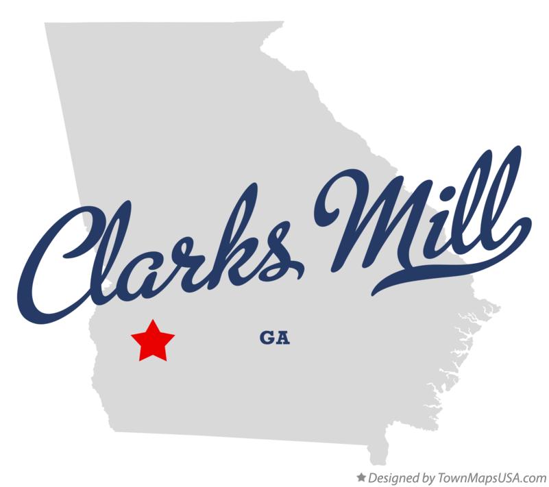 Map of Clarks Mill Georgia GA