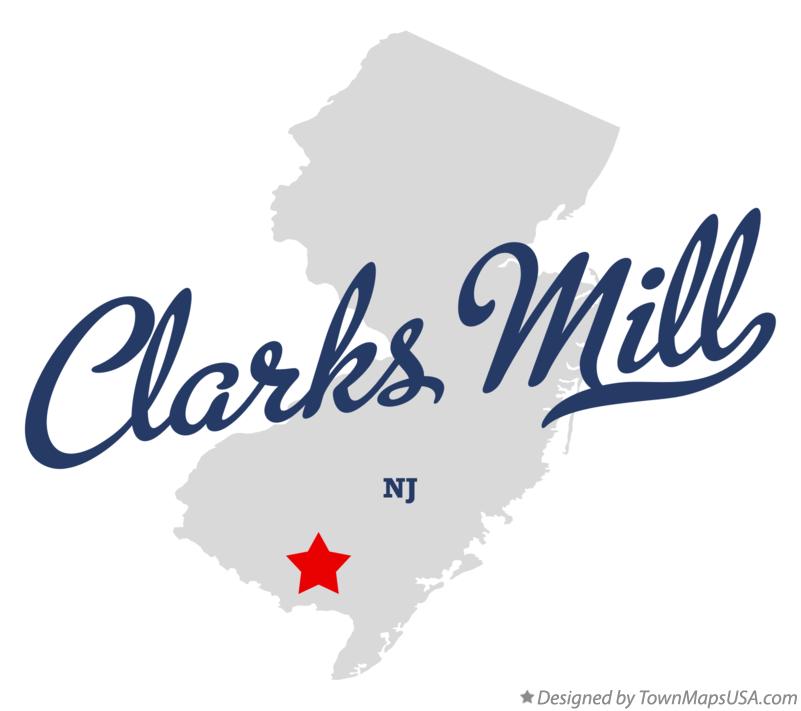 Map of Clarks Mill New Jersey NJ