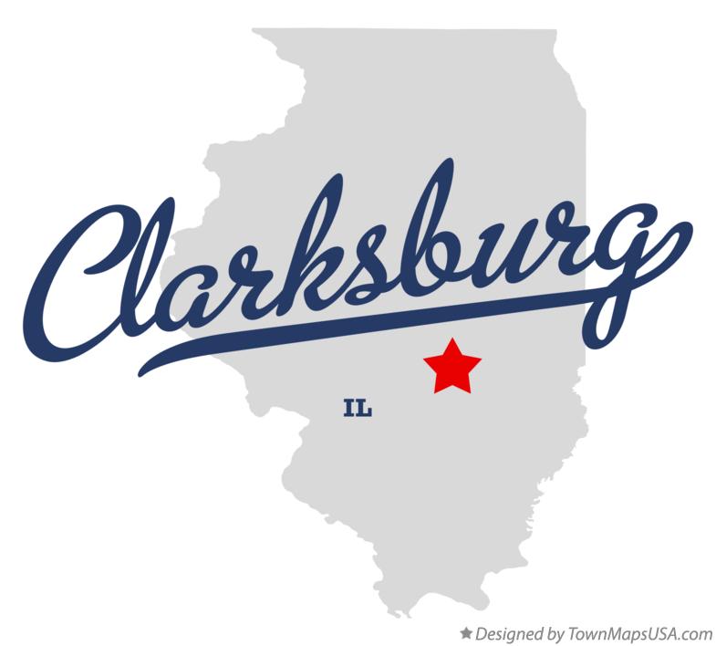Map of Clarksburg Illinois IL