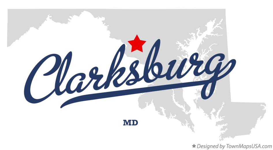 Map of Clarksburg Maryland MD
