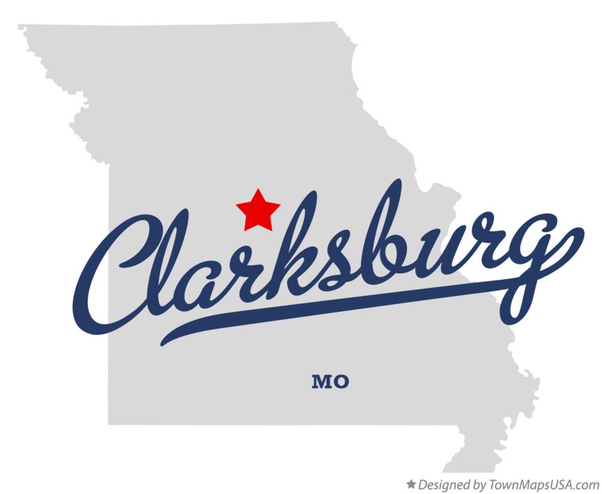 Map of Clarksburg Missouri MO