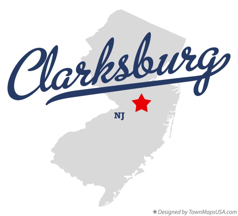 Map of Clarksburg New Jersey NJ