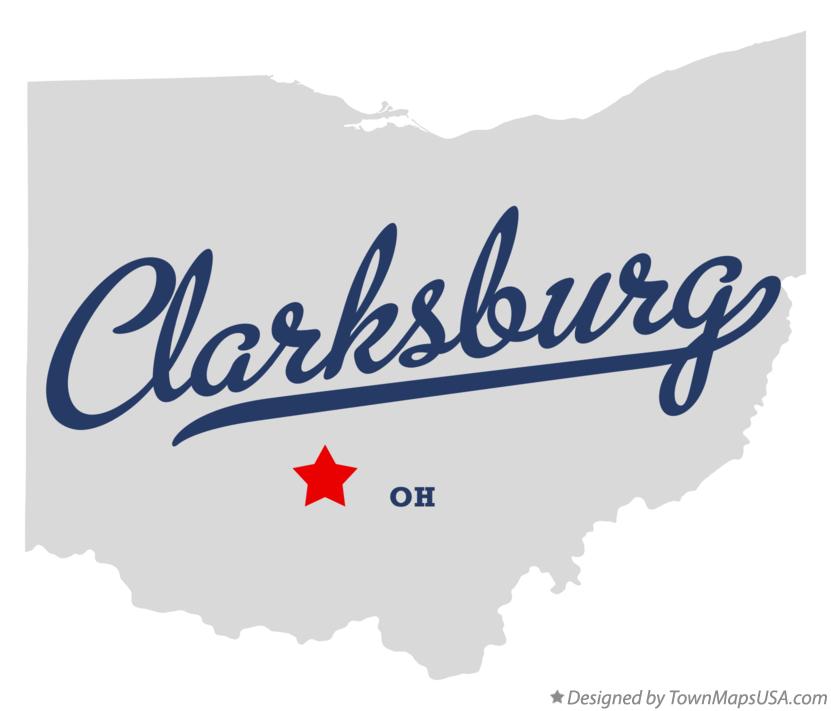 Map of Clarksburg Ohio OH