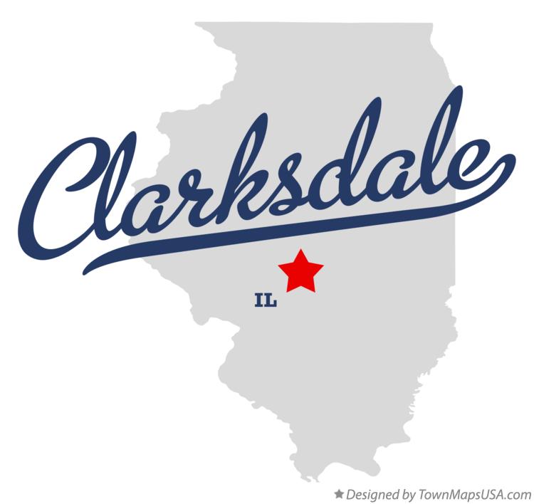 Map of Clarksdale Illinois IL