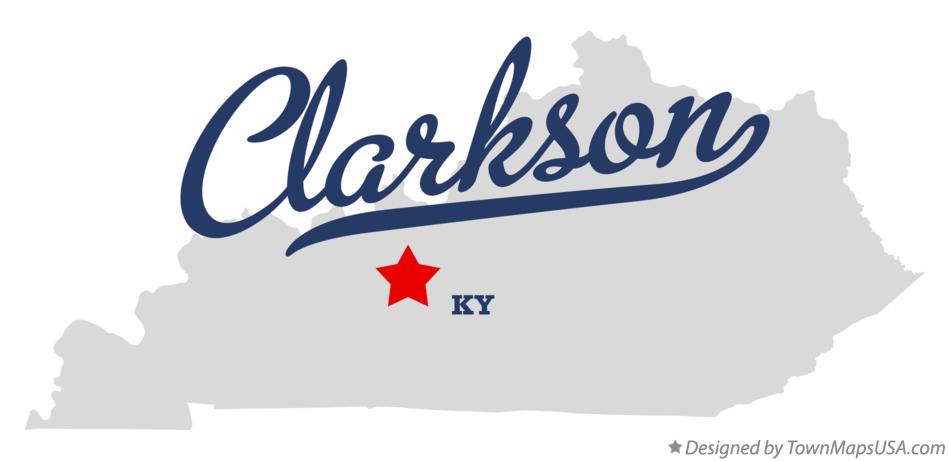Map of Clarkson Kentucky KY