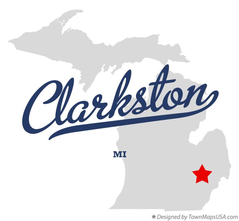 Map of Clarkston Michigan MI