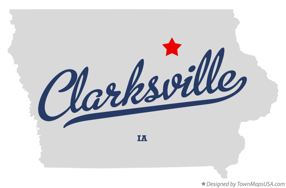 Map of Clarksville Iowa IA