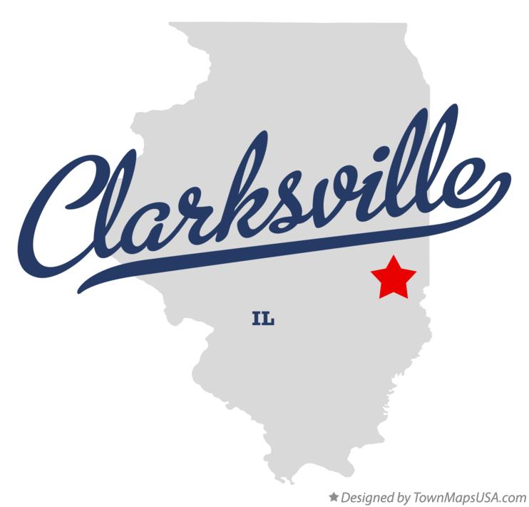 Map of Clarksville Illinois IL