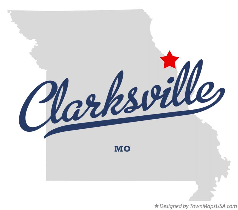 Map of Clarksville Missouri MO