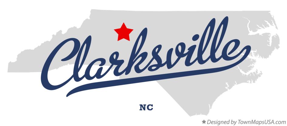 Map of Clarksville North Carolina NC