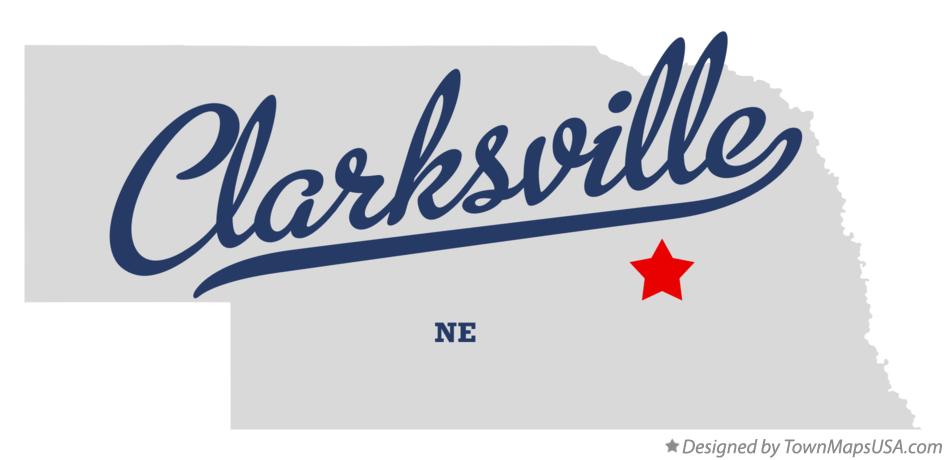 Map of Clarksville Nebraska NE