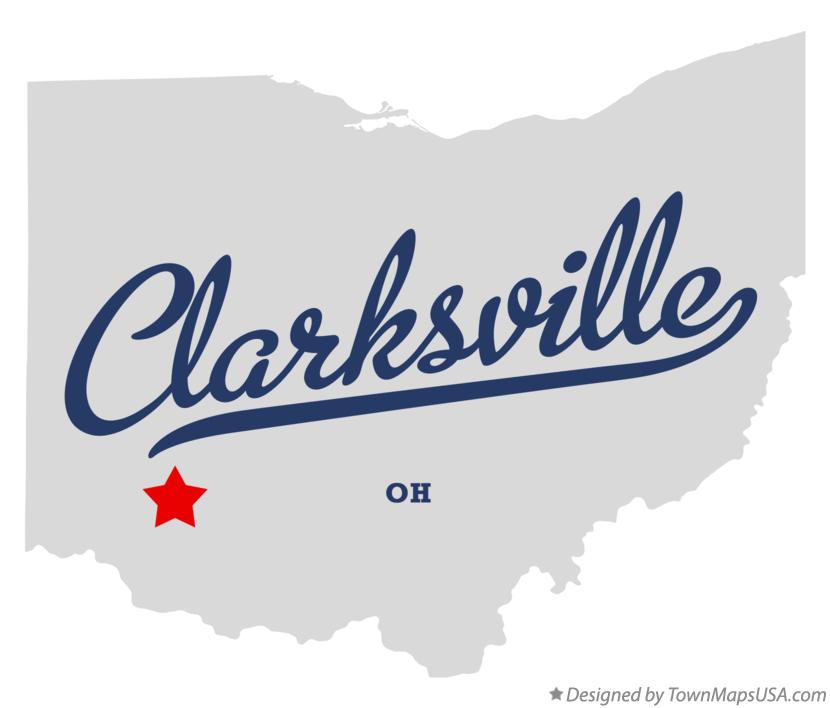 Map of Clarksville Ohio OH