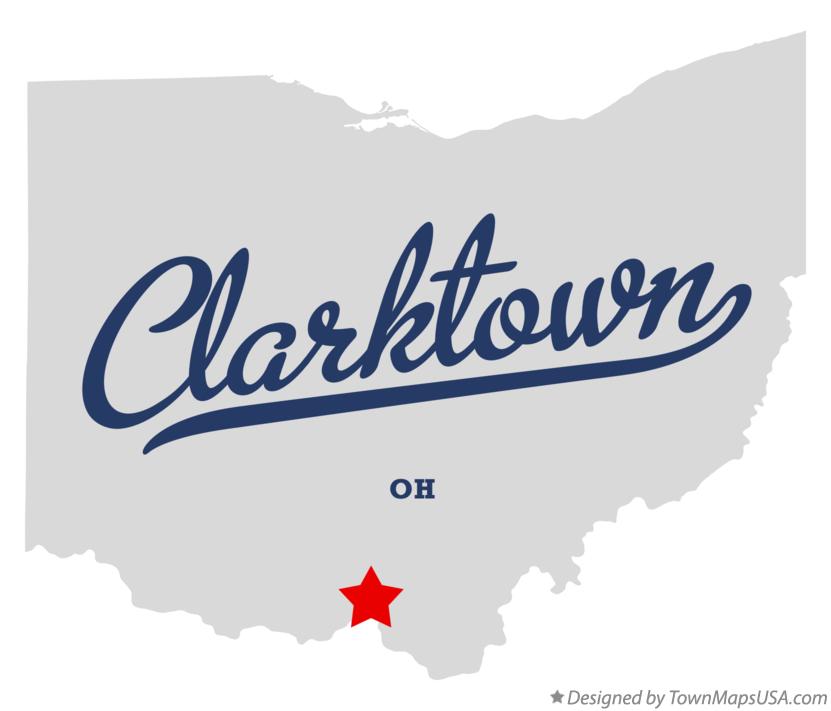 Map of Clarktown Ohio OH